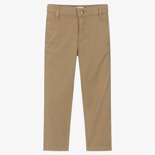 Hatley-Boys Brown Cotton Twill Trousers | Childrensalon Outlet