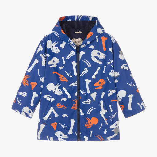Hatley-معطف هودي واقي من المطر لون أزرق للأولاد | Childrensalon Outlet