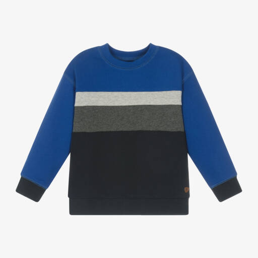 Hatley-Boys Colourblock Cotton Sweatshirt | Childrensalon Outlet