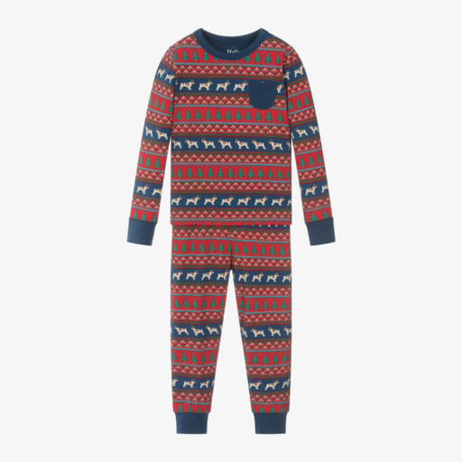 Hatley-Boys Festive Blue Pyjama Set | Childrensalon Outlet