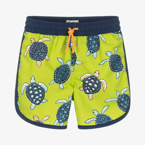 Hatley-Boys Green UPF50+ Swim Shorts | Childrensalon Outlet