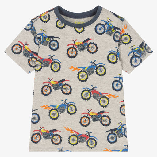 Hatley-Boys Grey Cotton Bike T-Shirt | Childrensalon Outlet