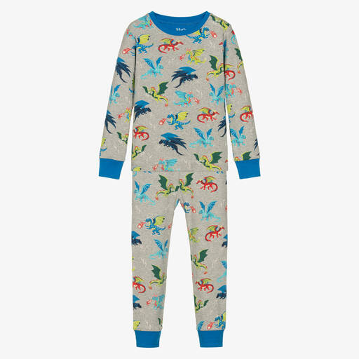 Hatley-بيجاما قطن عضوي لون رمادي للأولاد | Childrensalon Outlet