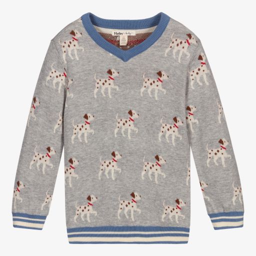 Hatley-Boys Grey Cotton Knit Sweater | Childrensalon Outlet