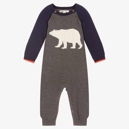 Hatley-Серый вязаный ромпер из хлопка для мальчиков | Childrensalon Outlet