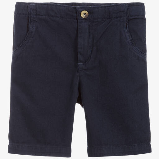 Hatley-Boys Navy Blue Cotton Shorts | Childrensalon Outlet