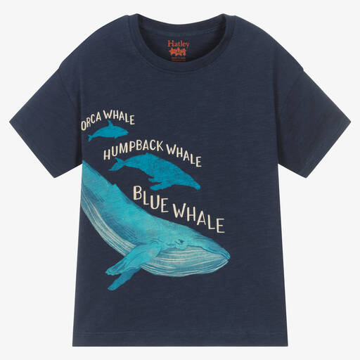 Hatley-T-shirt bleu marine à motif garçon | Childrensalon Outlet