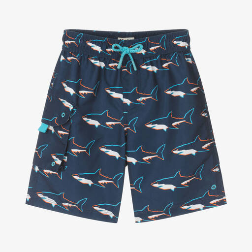 Hatley-Синие плавки-шорты с акулами для мальчиков (UPF50+) | Childrensalon Outlet