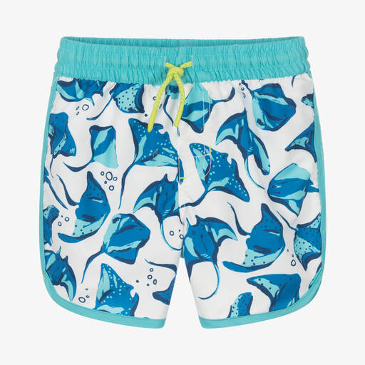 Hatley-Boys White Swim Shorts (UPF50+) | Childrensalon Outlet