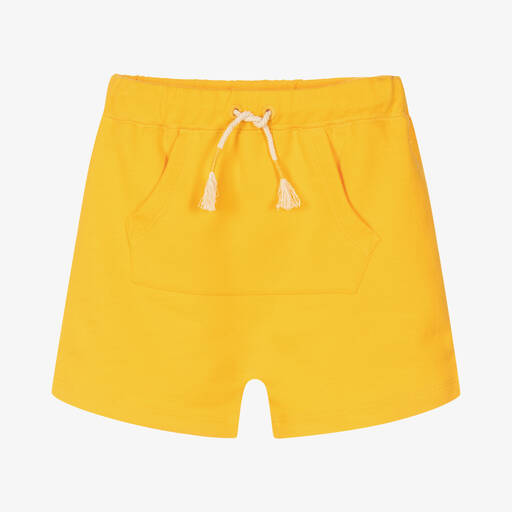 Hatley-Boys Yellow Cotton Jersey Shorts | Childrensalon Outlet