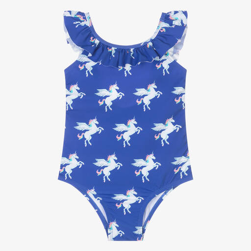 Hatley-Голубой купальник с единорогами для девочек (UPF50+) | Childrensalon Outlet