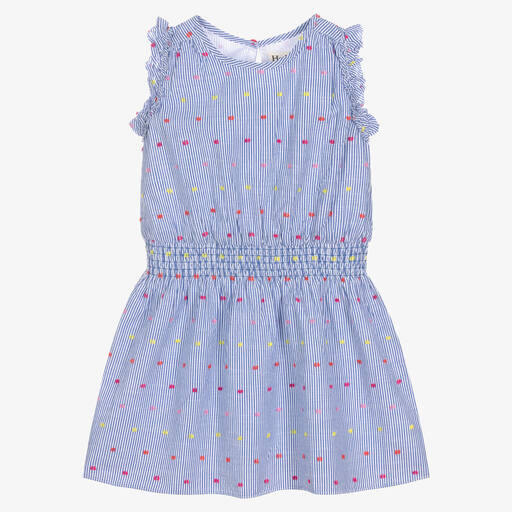 Hatley-فستان قطن مقلم لون أزرق وأبيض | Childrensalon Outlet