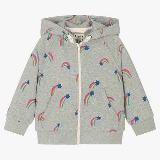 Hatley-Graue Regenbogen-Kapuzenjacke | Childrensalon Outlet