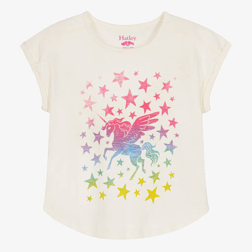 Hatley-Кремовая хлопковая футболка со звездочками | Childrensalon Outlet