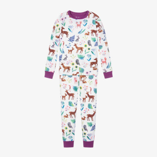 Hatley-Girls Ivory Forest Animal Pyjamas | Childrensalon Outlet