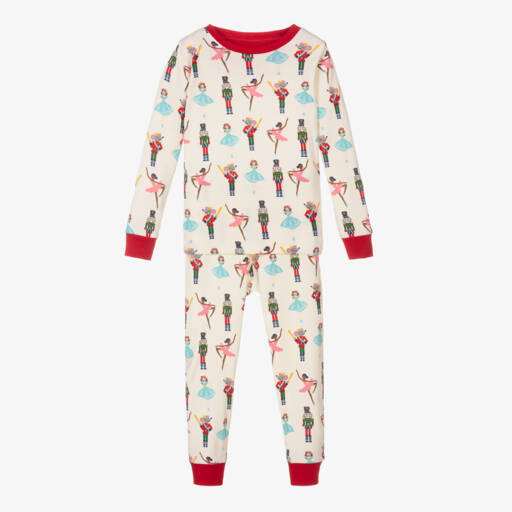 Hatley-Girls Ivory Nutcracker Print Cotton Pyjamas | Childrensalon Outlet