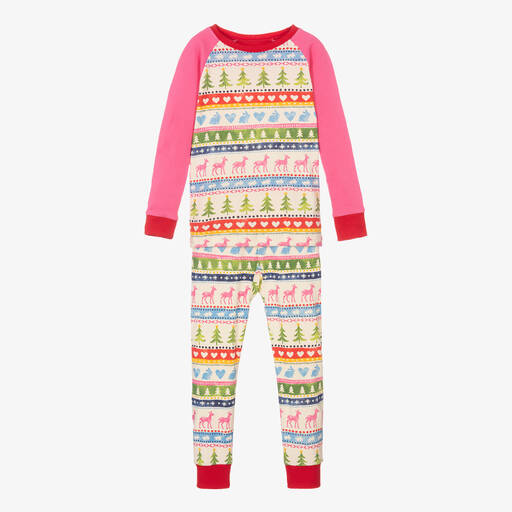 Hatley-Кремово-розовая пижама из хлопка с узором фэр-айл | Childrensalon Outlet