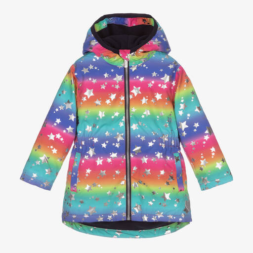 Hatley-معطف هودي واقي من المطر بطبعة ملونة للبنات | Childrensalon Outlet