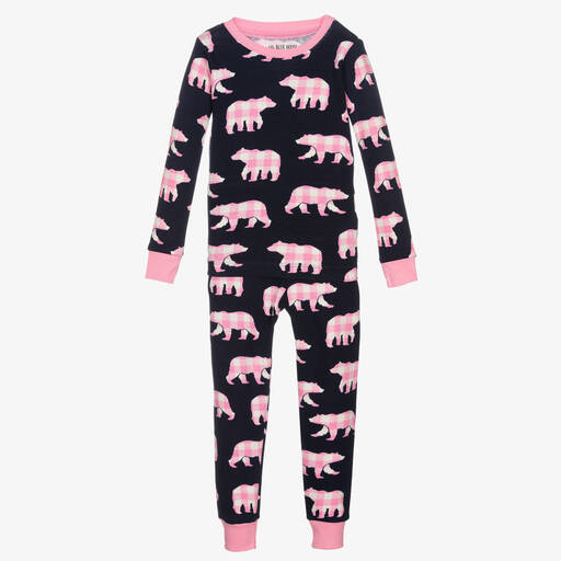 Little Blue House by Hatley-Pyjama bleu et rose Ours Fille | Childrensalon Outlet