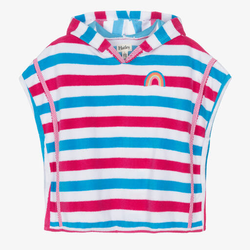 Hatley-Girls Pink & Blue Hooded Towel | Childrensalon Outlet