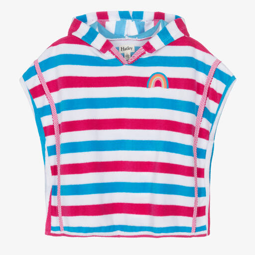 Hatley-Girls Pink & Blue Hooded Towel | Childrensalon Outlet