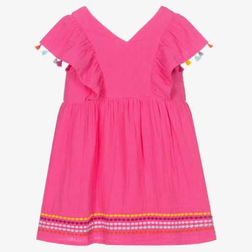 Hatley-Girls Pink Cotton Dress | Childrensalon Outlet