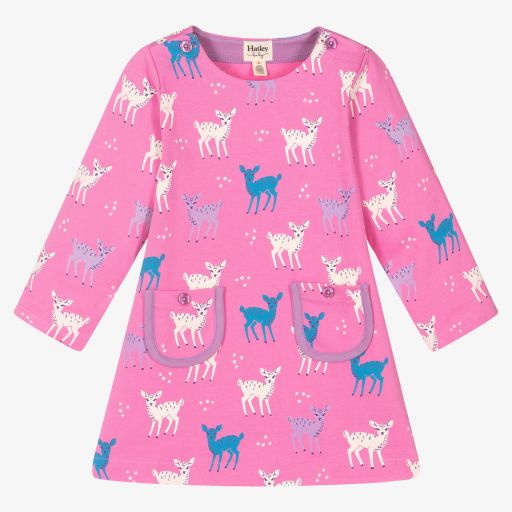 Hatley-Girls Pink Cotton Jersey Dress | Childrensalon Outlet