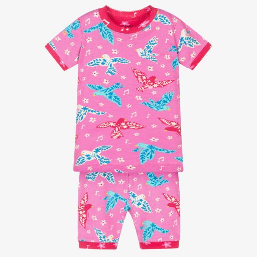 Hatley-بيجاما قطن عضوي لون زهري للبنات | Childrensalon Outlet