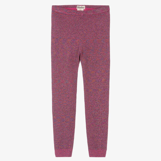 Hatley-Rosa Glitzer-Strickleggings | Childrensalon Outlet