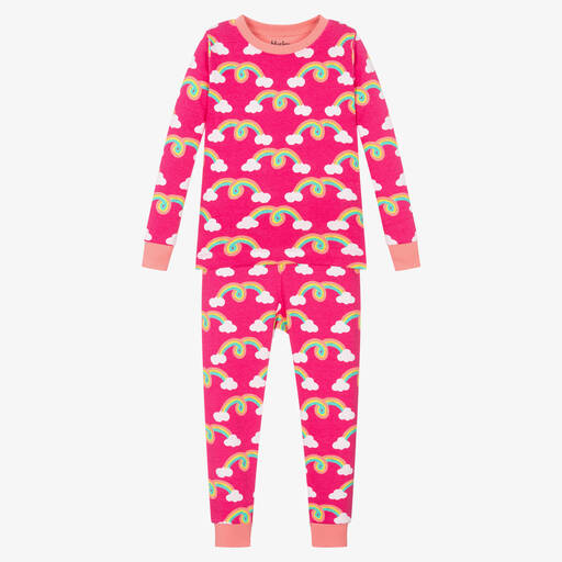 Hatley-بيجاما قطن لون زهري للبنات | Childrensalon Outlet