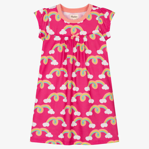 Hatley-Chemise de nuit rose arc-en-ciel | Childrensalon Outlet