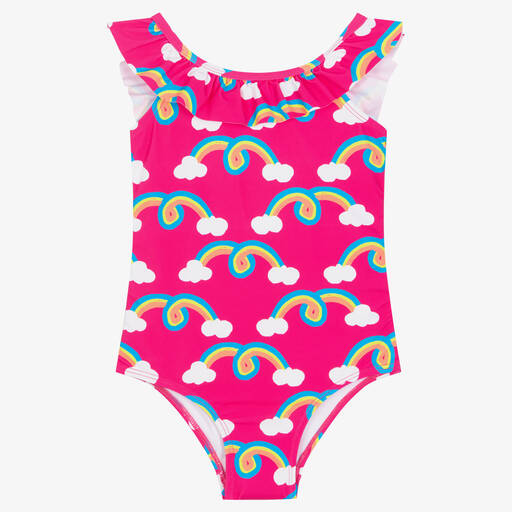 Hatley-Pinker Regenbogen-Badeanzug LSF 50+ | Childrensalon Outlet