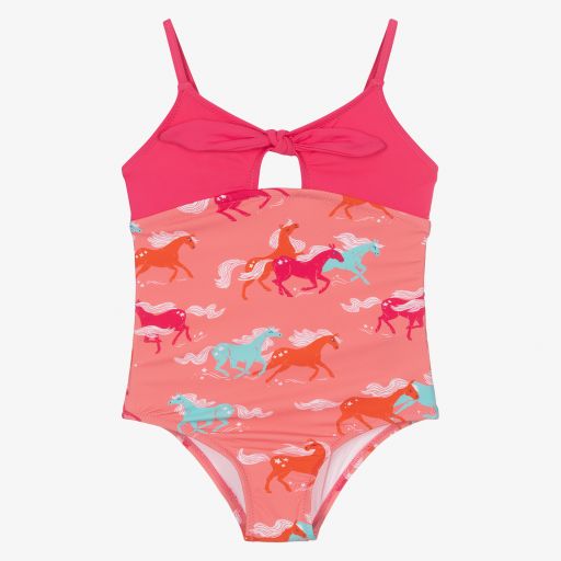 Hatley-Girls Pink Swimsuit (UPF50+) | Childrensalon Outlet