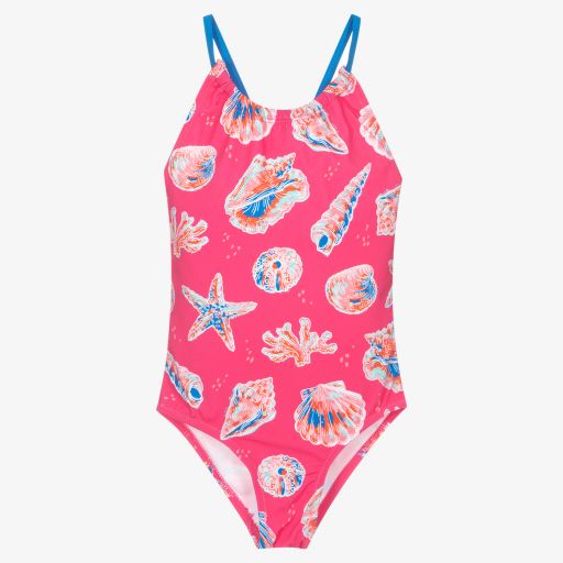 Hatley-Girls Pink Swimsuit (UPF50+) | Childrensalon Outlet