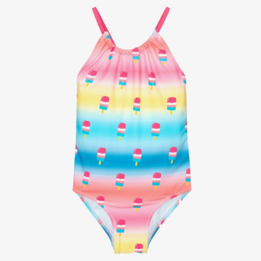 Hatley-Girls Pink Swimsuit (UPF50+) | Childrensalon Outlet