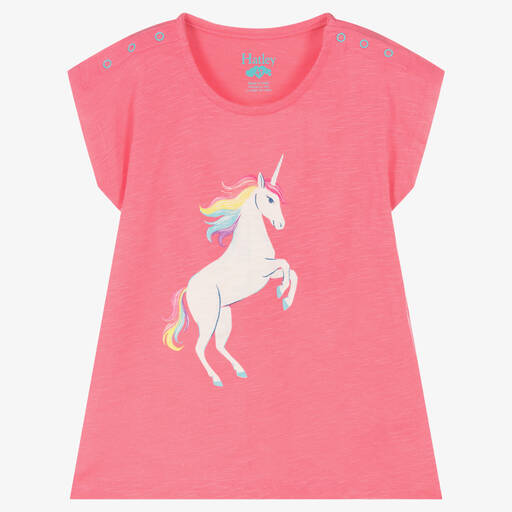 Hatley-Girls Pink Unicorn T-Shirt | Childrensalon Outlet