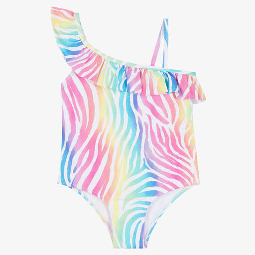 Hatley-Купальник с радужным принтом под зебру (UPF50+) | Childrensalon Outlet