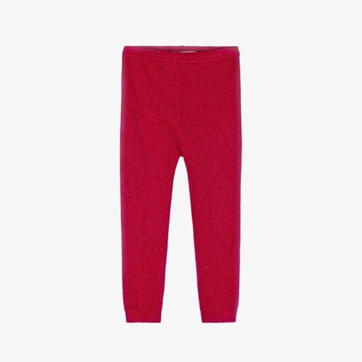 Hatley-Girls Sparkling Red Knit Leggings | Childrensalon Outlet