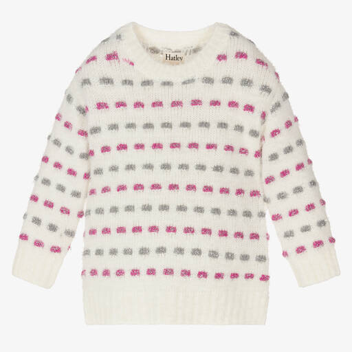 Hatley-Weißer flauschiger Pullover für Mädchen | Childrensalon Outlet