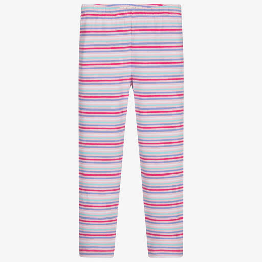 Hatley-Pink Cotton Striped Leggings | Childrensalon Outlet