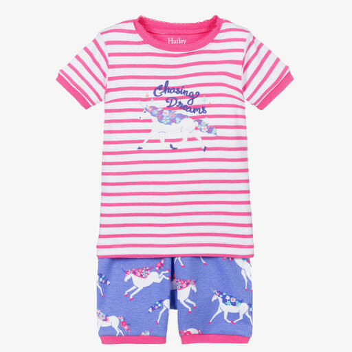 Hatley-Rosa Pyjama aus Biobaumwolle | Childrensalon Outlet