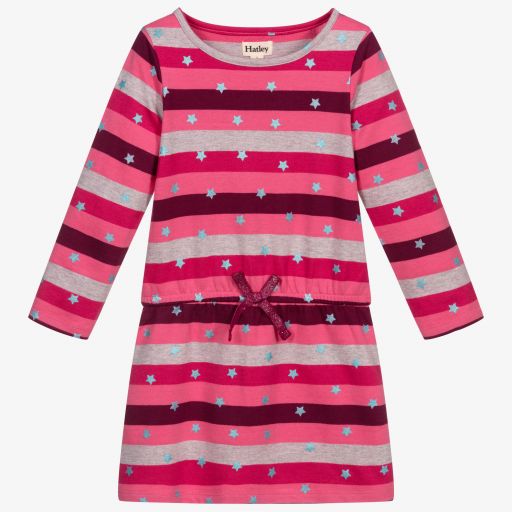 Hatley-Pink Striped Jersey Dress | Childrensalon Outlet