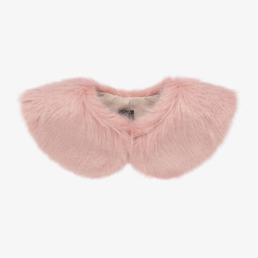 Helen Moore-Girls Pink Faux Fur Collar | Childrensalon Outlet
