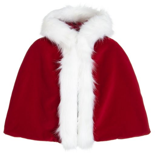 Helen Moore-Girls Red Velvet Cape | Childrensalon Outlet