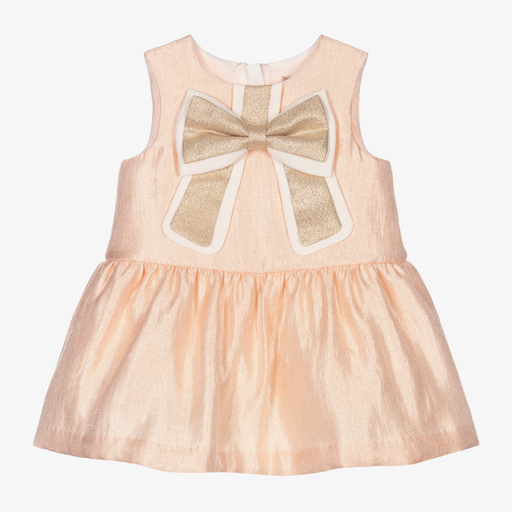 Hucklebones London-طقم فستان فيسكوز لون زهري باهت للمولودات | Childrensalon Outlet