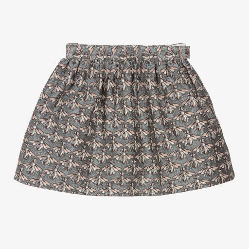 Hucklebones London-Blue & Pink Jacquard Skirt | Childrensalon Outlet