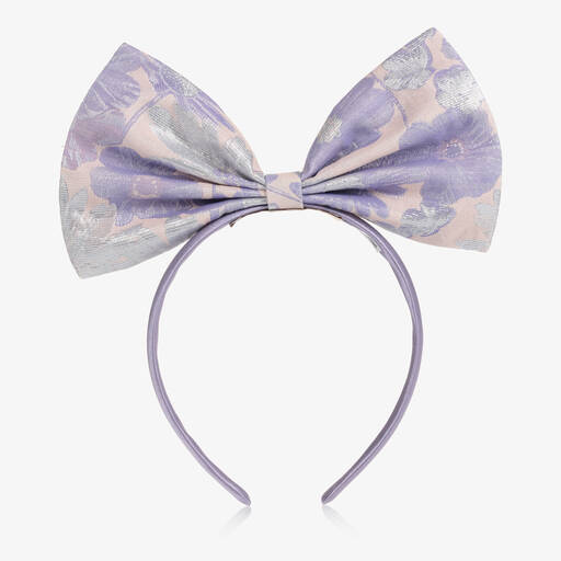 Hucklebones London-Serre-tête lilas à nœud fille | Childrensalon Outlet