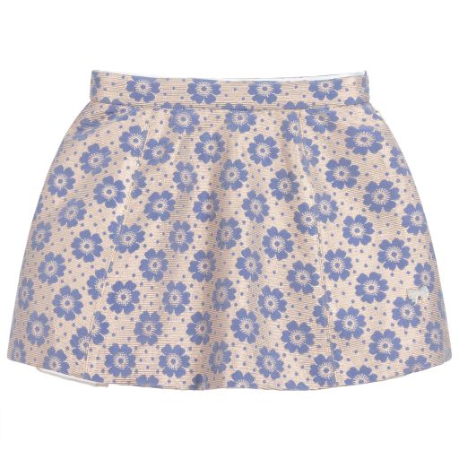 Hucklebones London-Girls Pink & Blue Floral Skirt | Childrensalon Outlet