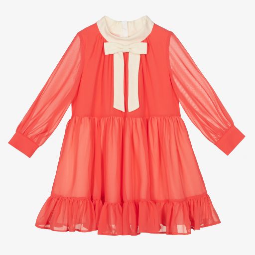 Hucklebones London-Rosa Chiffonkleid für Mädchen | Childrensalon Outlet