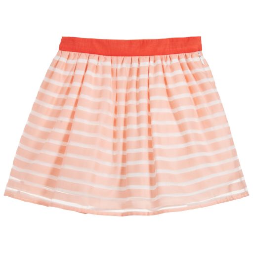 Hucklebones London-Girls Pink Chiffon Skirt | Childrensalon Outlet